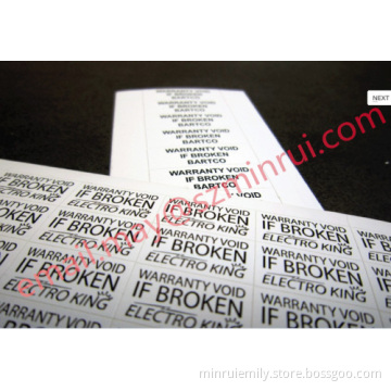 Self Design Ultra Destructible Sticker,destructible Vinyl Sticker,self Adhesive Stickers,destructive Label 